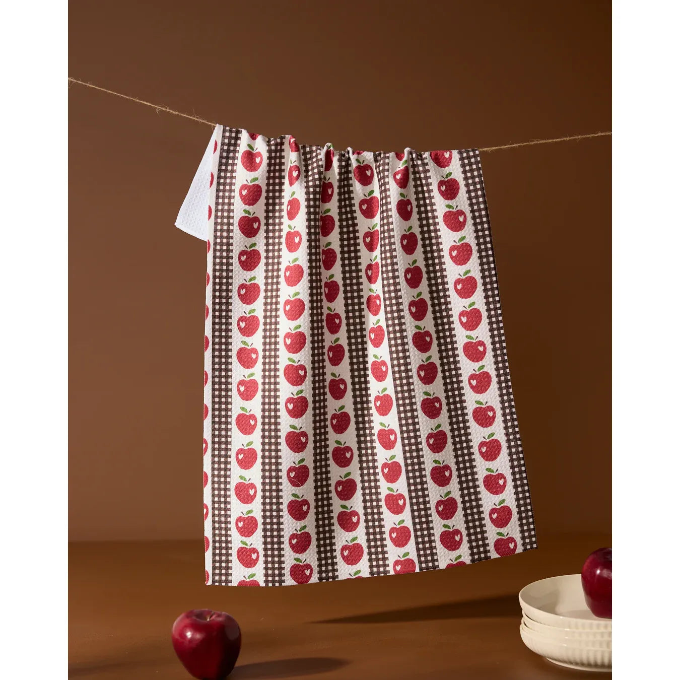 Apple Picking Day Geometry Tea Towel