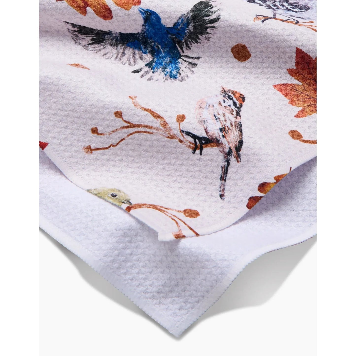 Autumnal Bird Skies Geometry Tea Towel