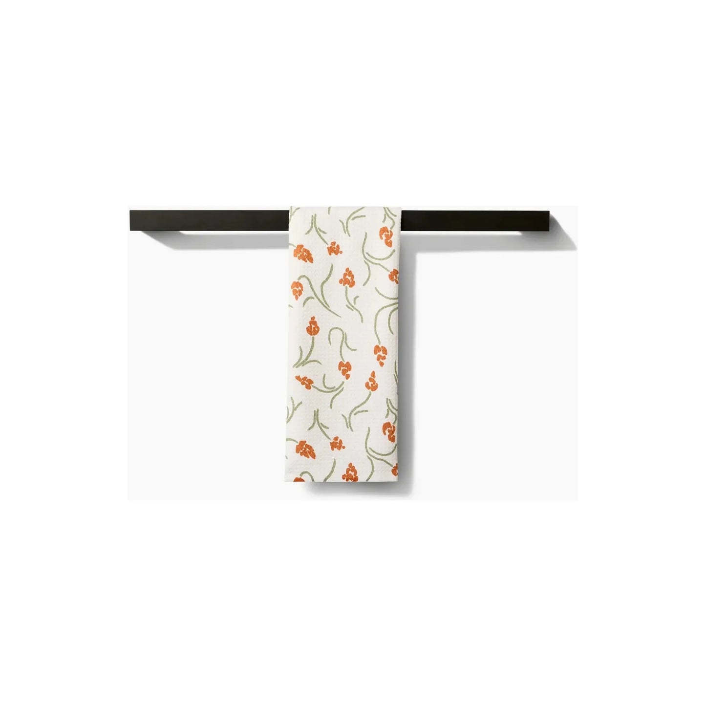 Crayon Floral Geometry Tea Towel