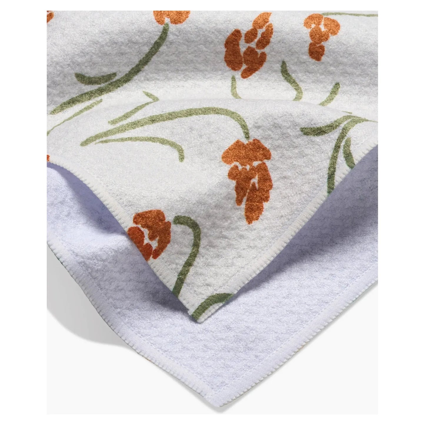 Crayon Floral Geometry Tea Towel