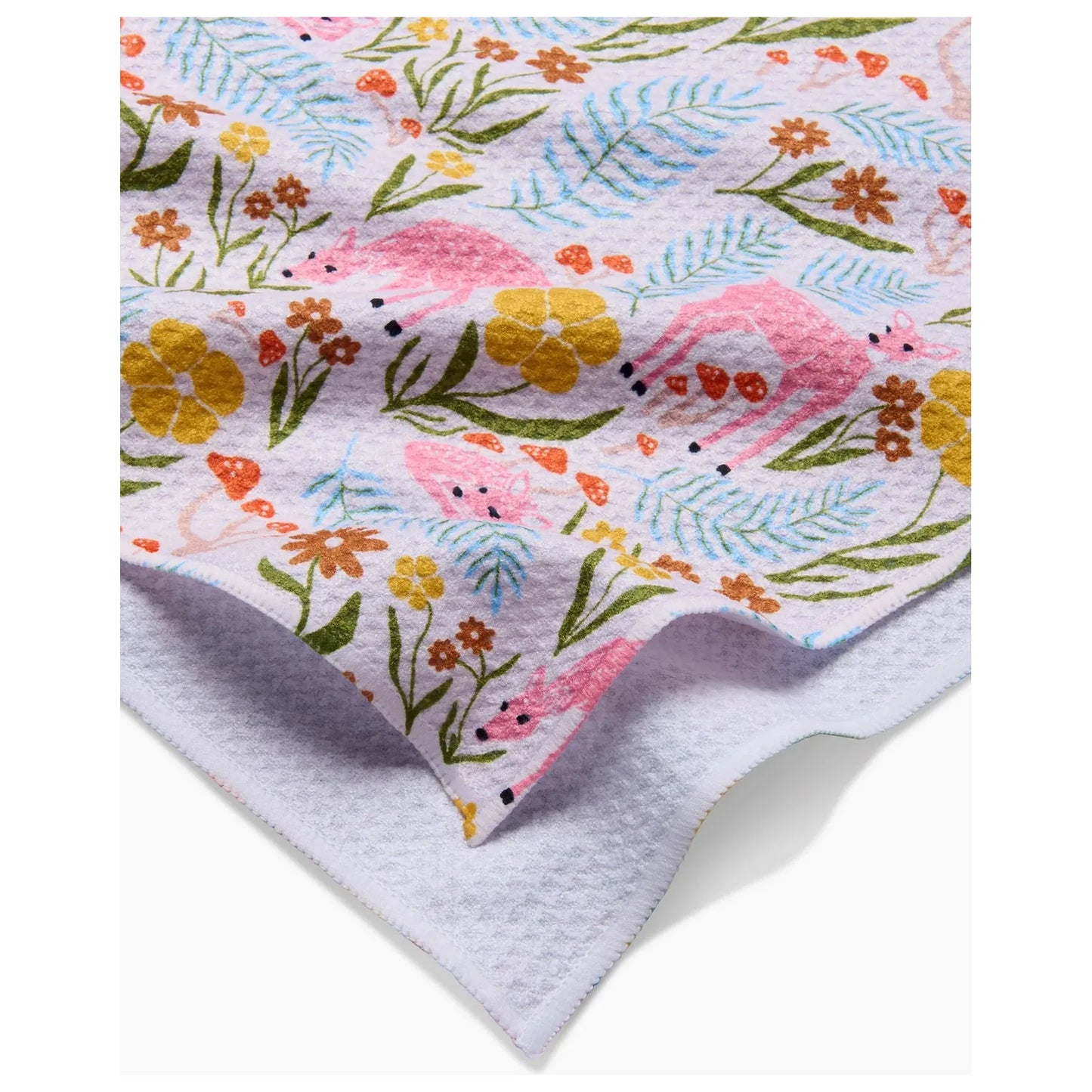 Fern and Fawn Geometry Tea Towel