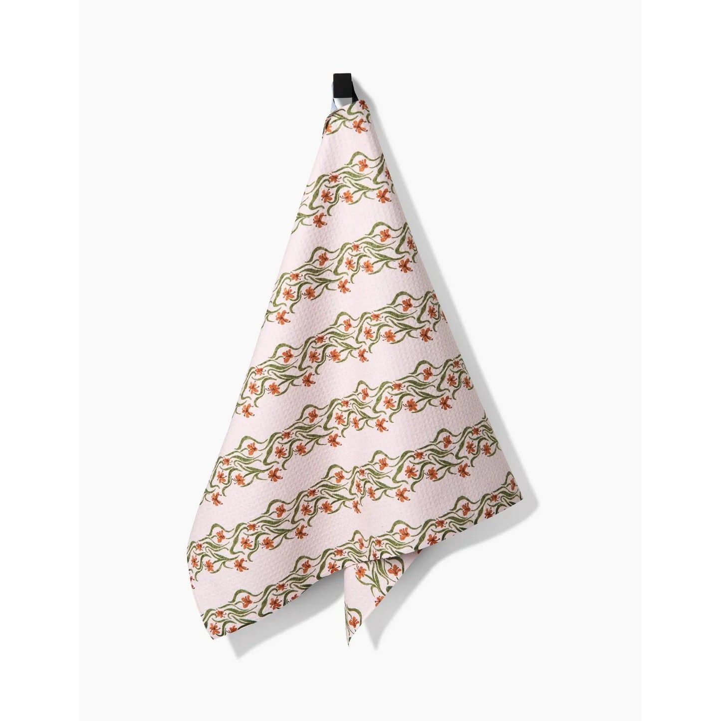 Fall Floral Stripes Geometry Tea Towel