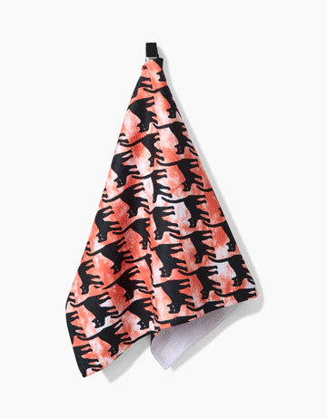 Halloweeny Cats Geometry Tea Towel