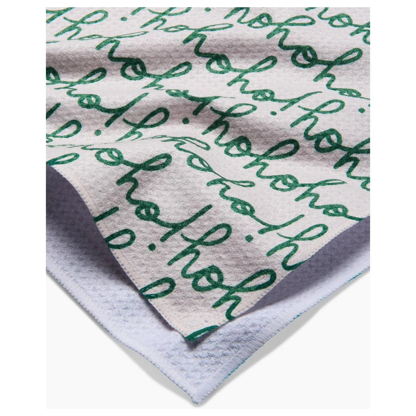 Ho Ho Holiday Green Geometry Tea Towel