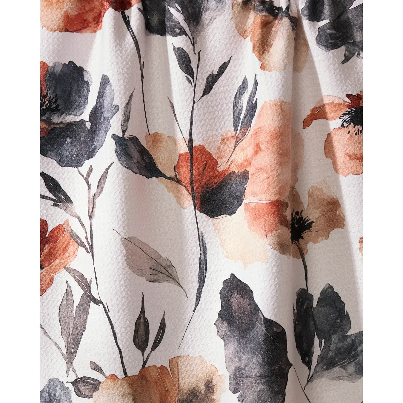 Moody Poppy Geometry Tea Towel