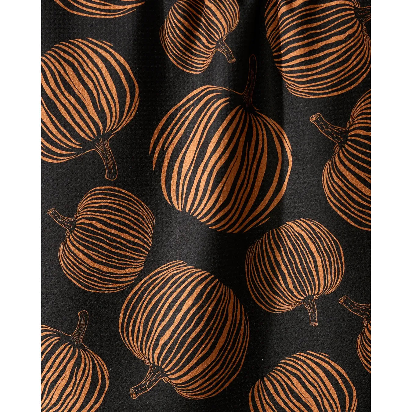 Pumpkin Noir Geometry Tea Towel