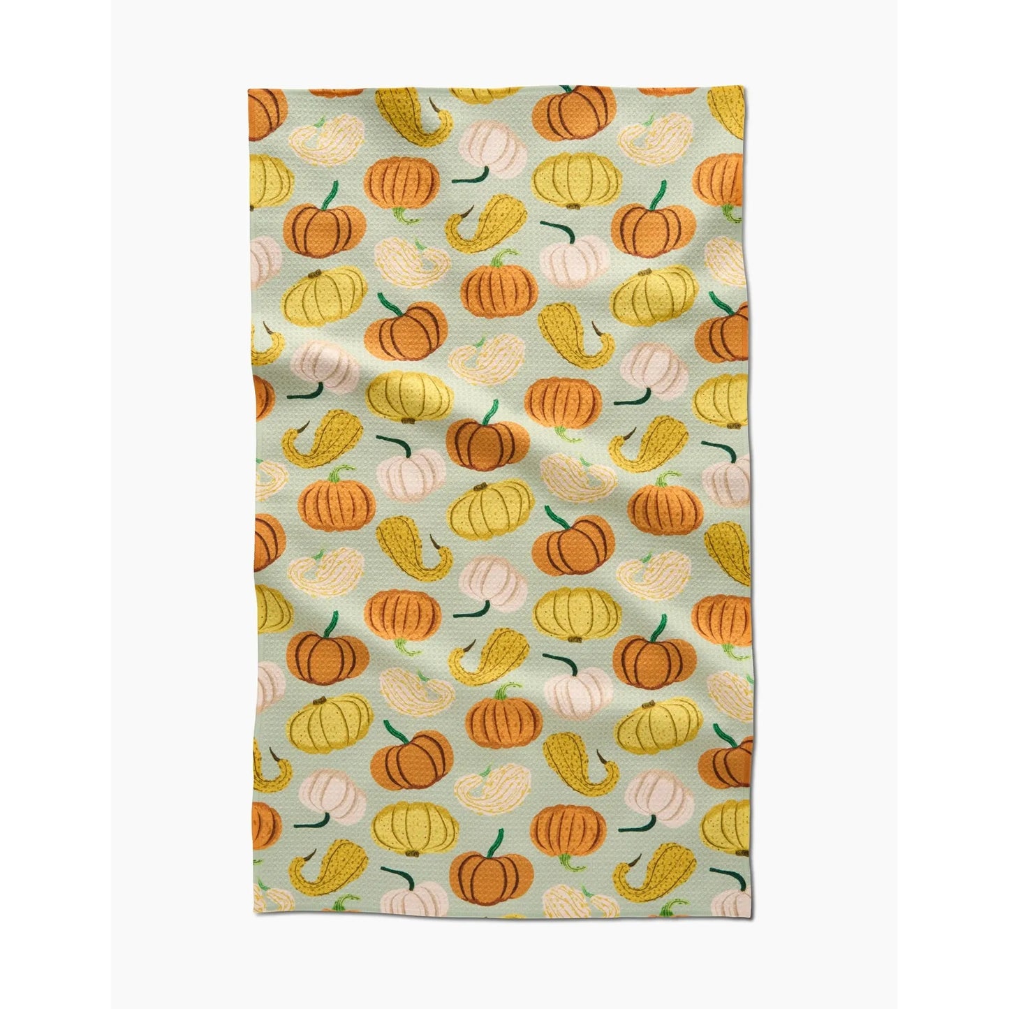 Pumpkins and Gourds Geometry Tea Towel