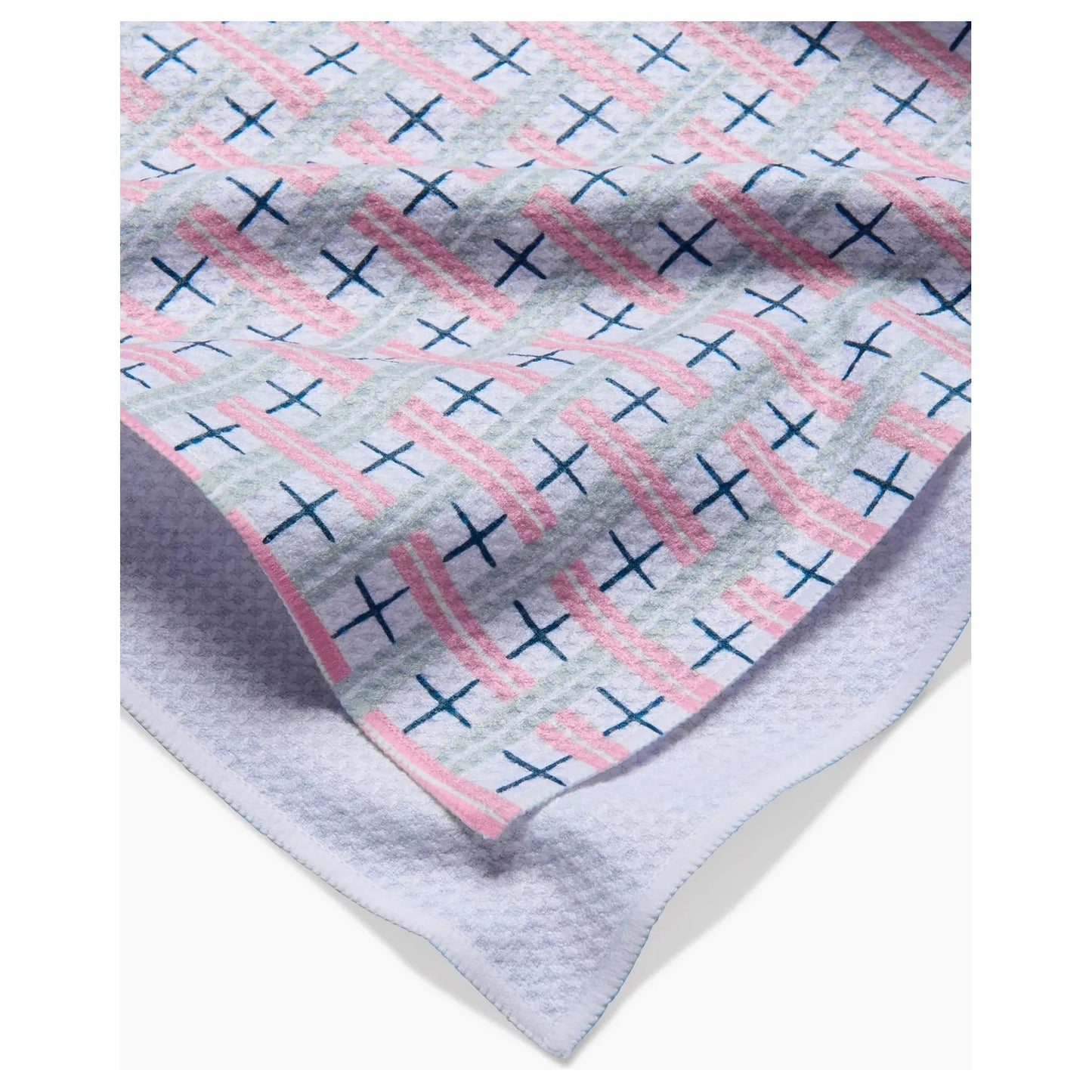 Spring Cottage Plaid Geometry Tea Towel