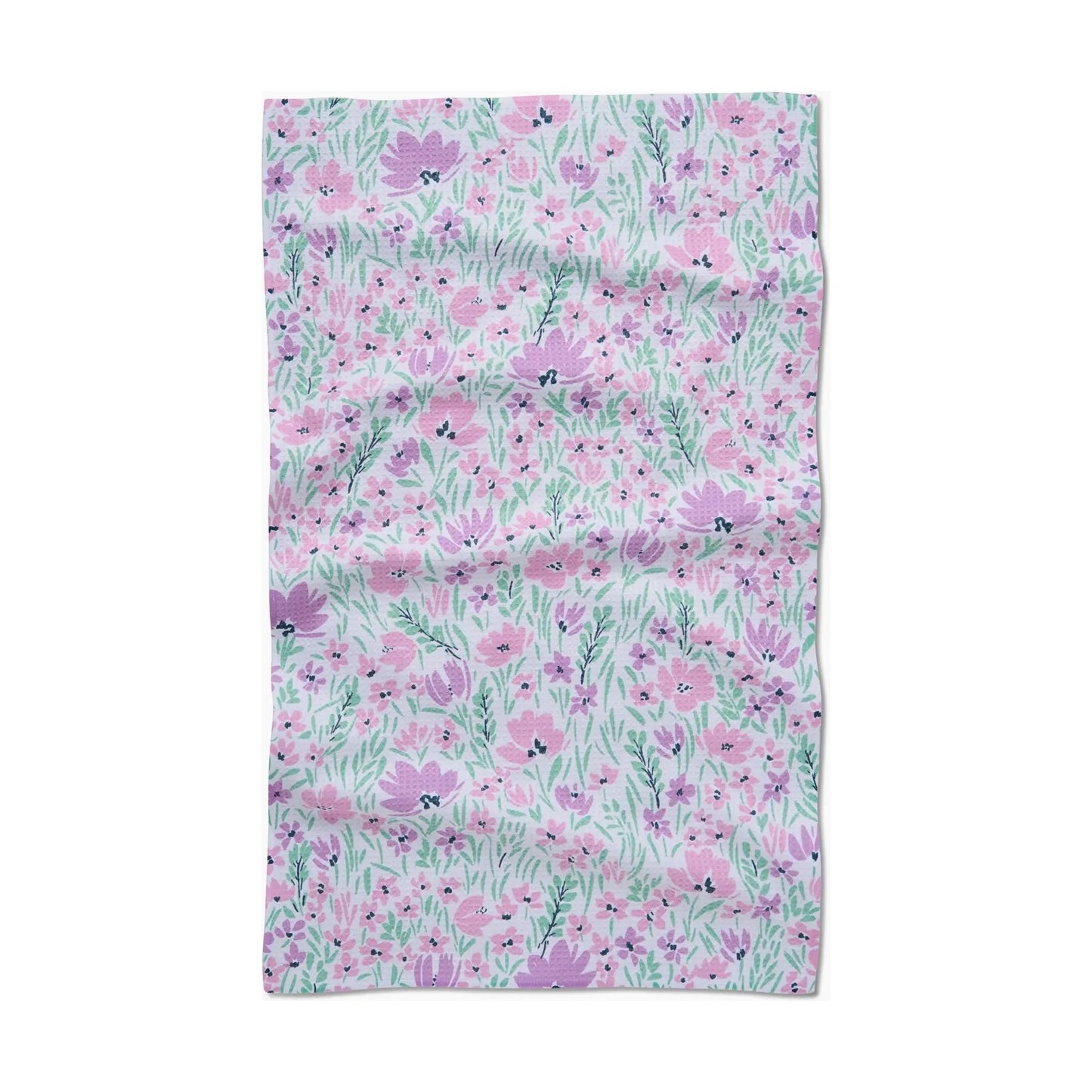 Spring Fleur Blooms Geometry Tea Towel