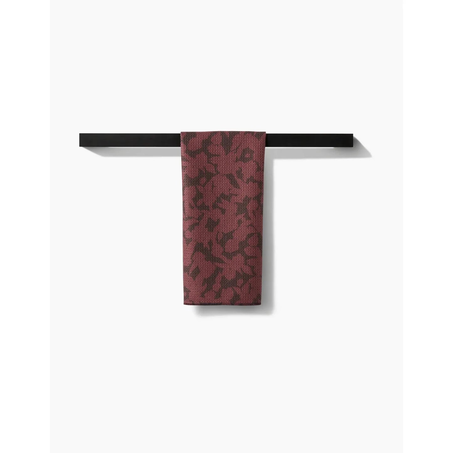 Wild Wood Maroon Geometry Tea Towel