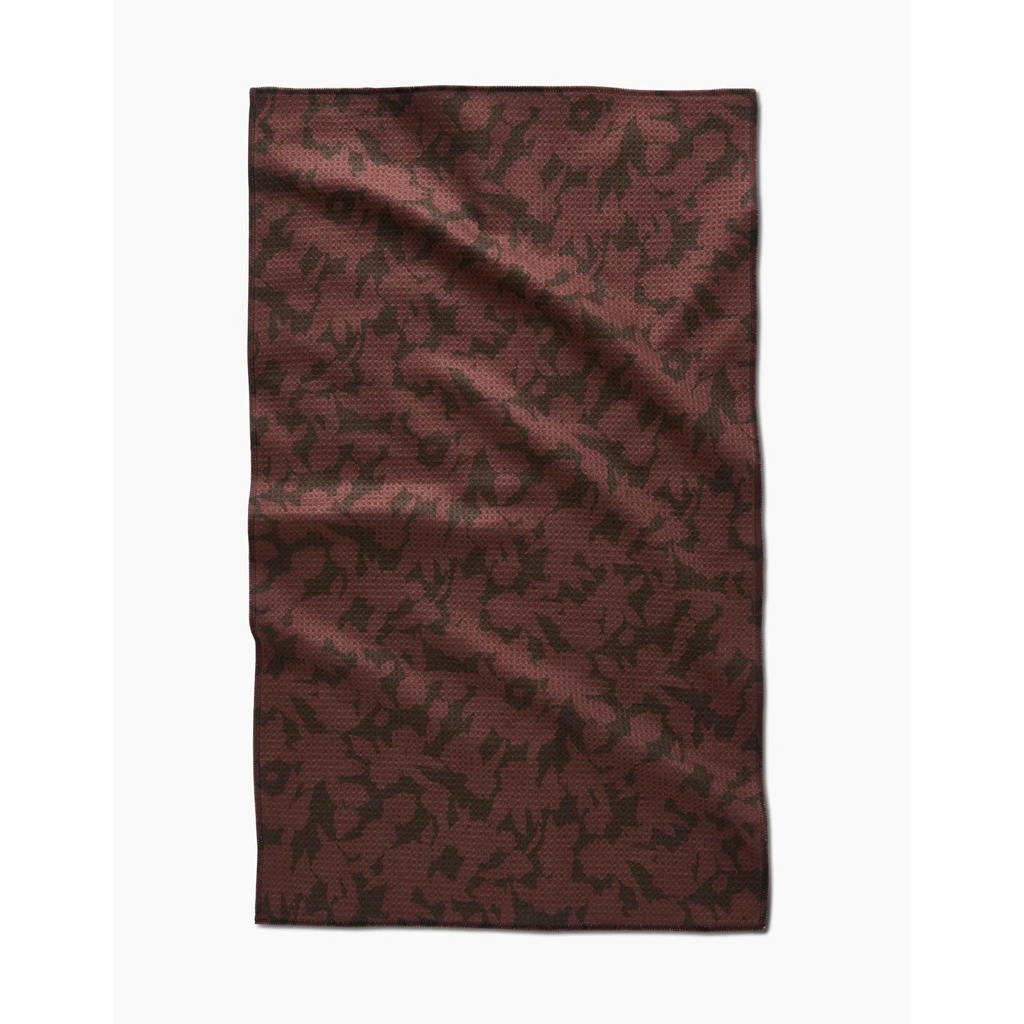 Wild Wood Maroon Geometry Tea Towel
