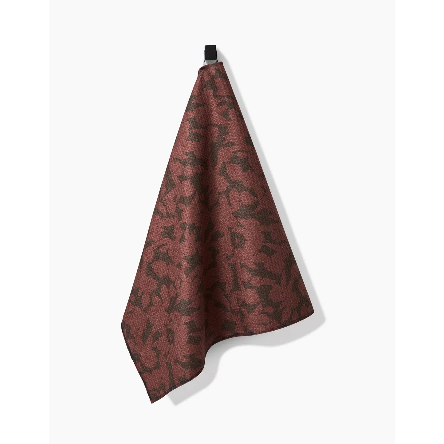 Wild Wood Maroon Geometry Tea Towel
