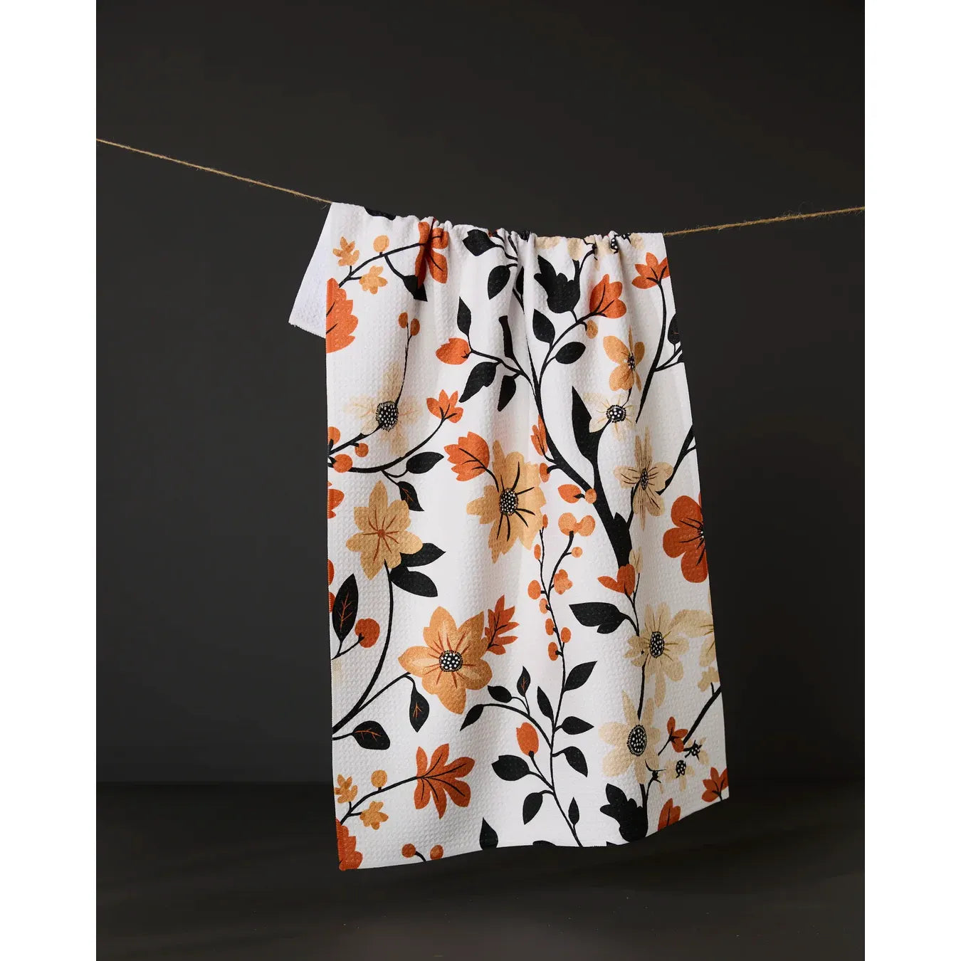 Spiced Florals Geometry Tea Towel