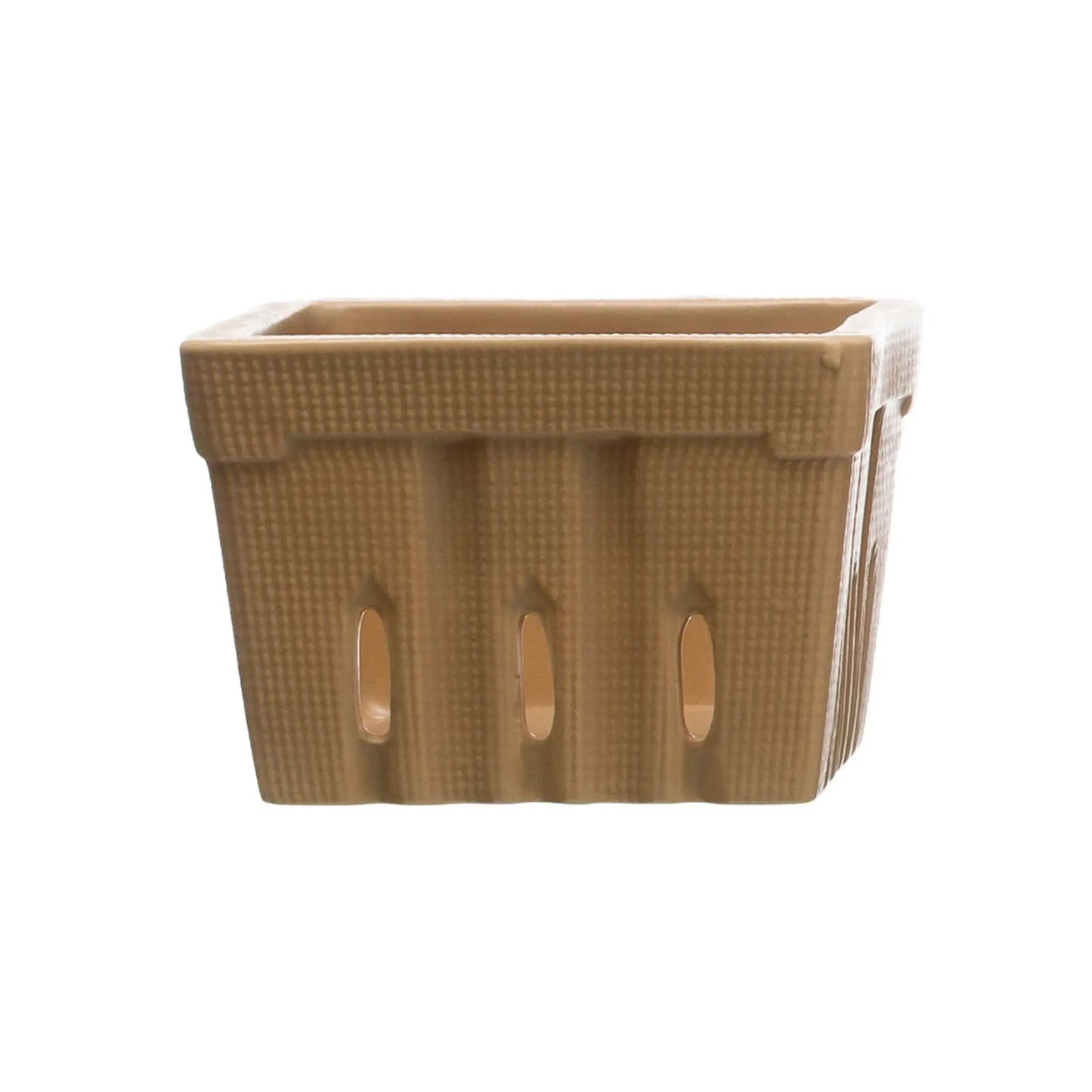 Textured Stoneware Berry Basket, 4 Colors Food Storage Browns Kitchen