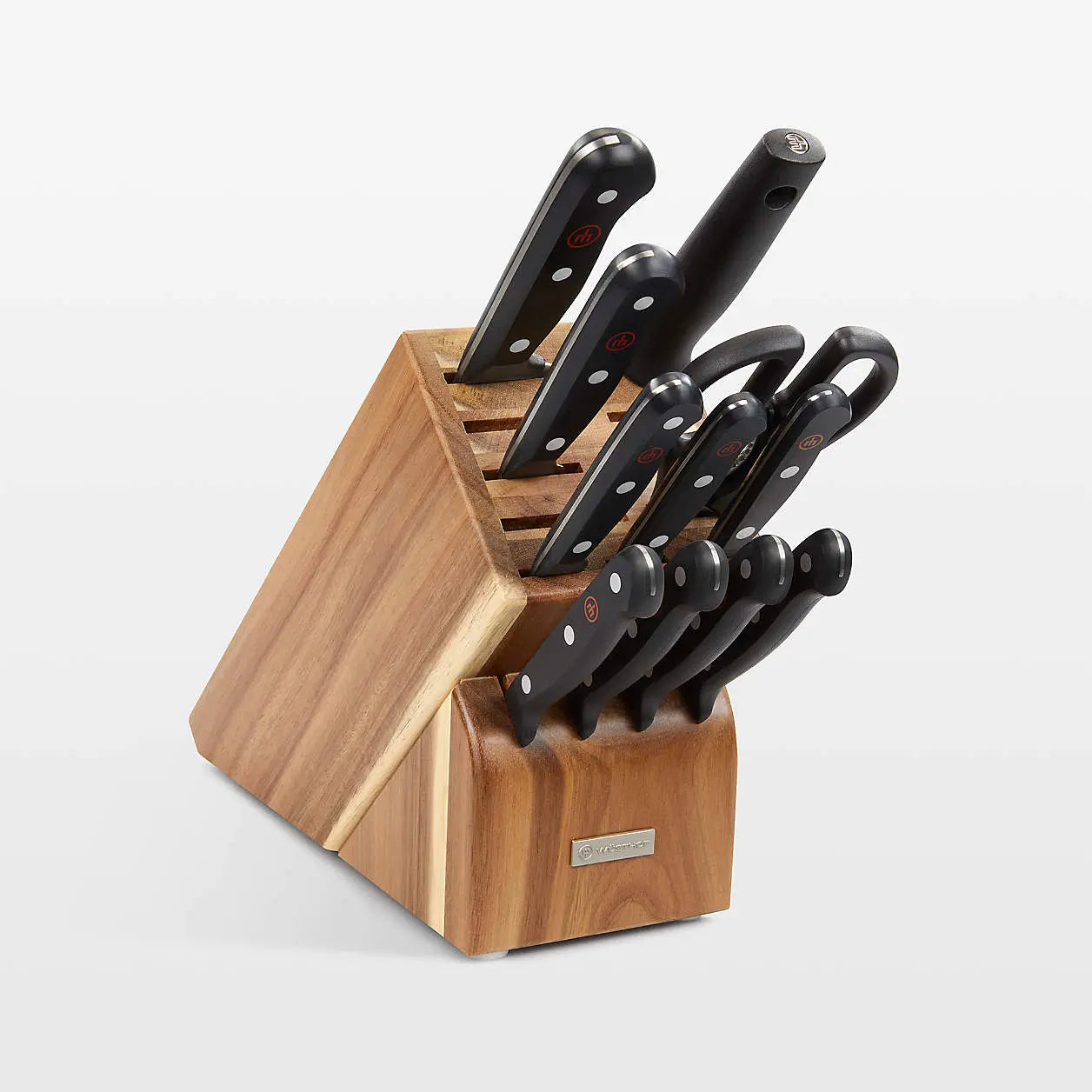 Wusthof Gourmet 12pc Knife Block Set, 15-Slot Acacia Kitchen Knives Browns Kitchen