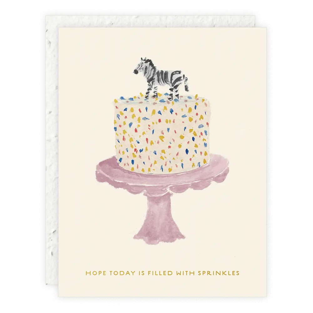 Zebra Cake -Birthday Card Seedlings