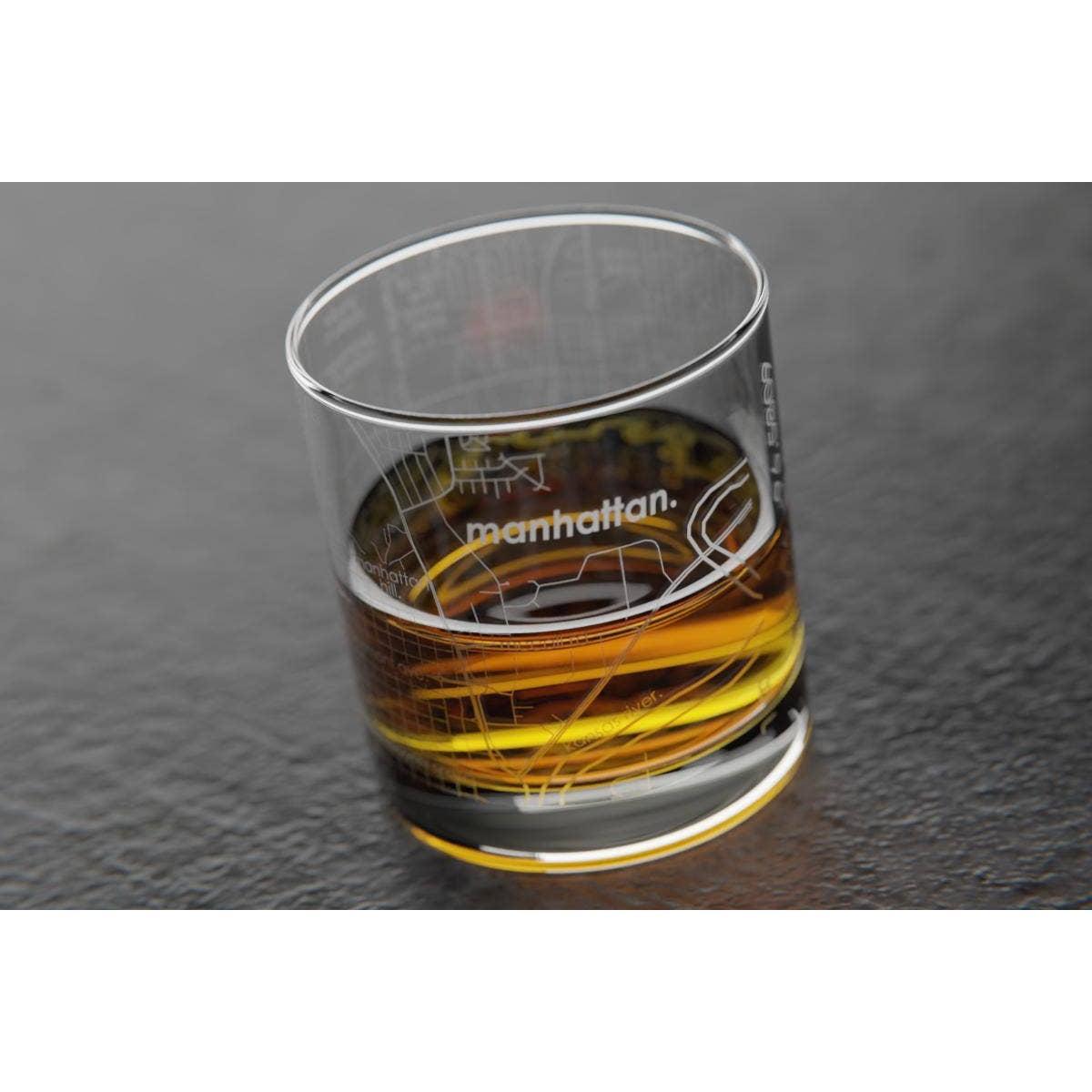 Tallahassee Florida State University College Town Etched Whiskey Rocks Glass - 11 oz