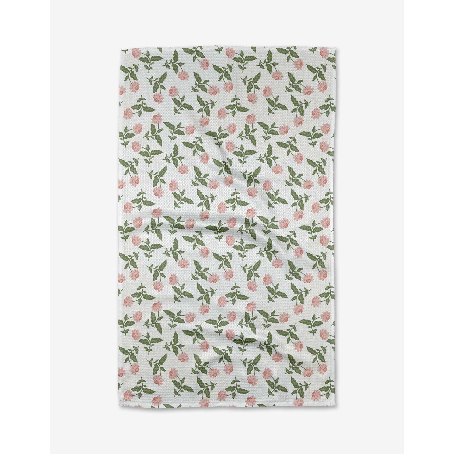 Wildflower Vine Blush Geometry Tea Towel