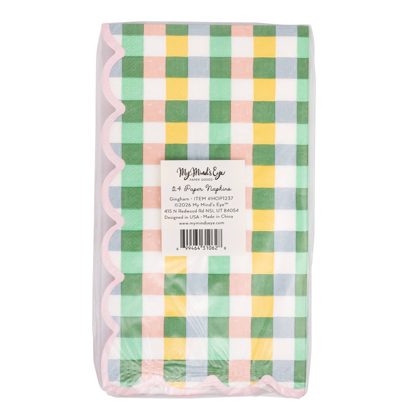 Hopscotch Gingham Dinner Napkin