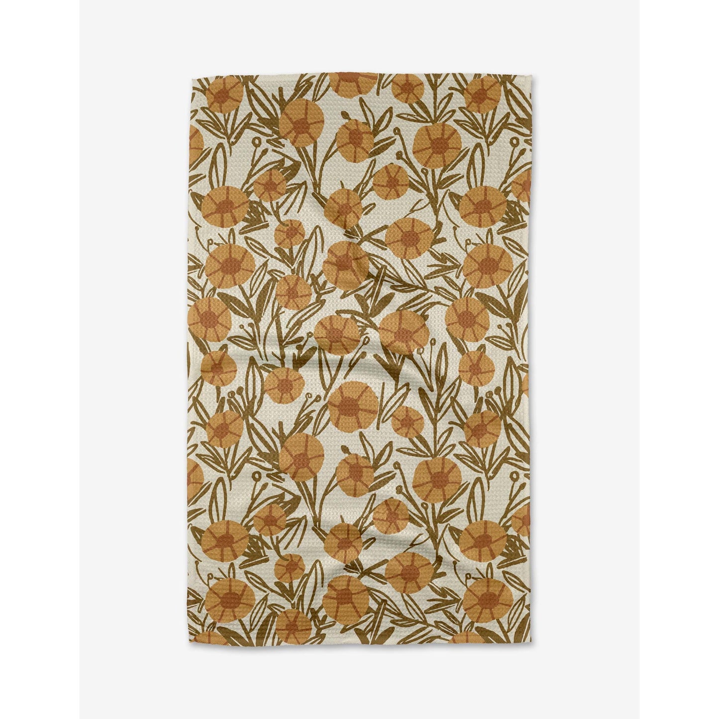 Sunflower Fields Geometry Tea Towel