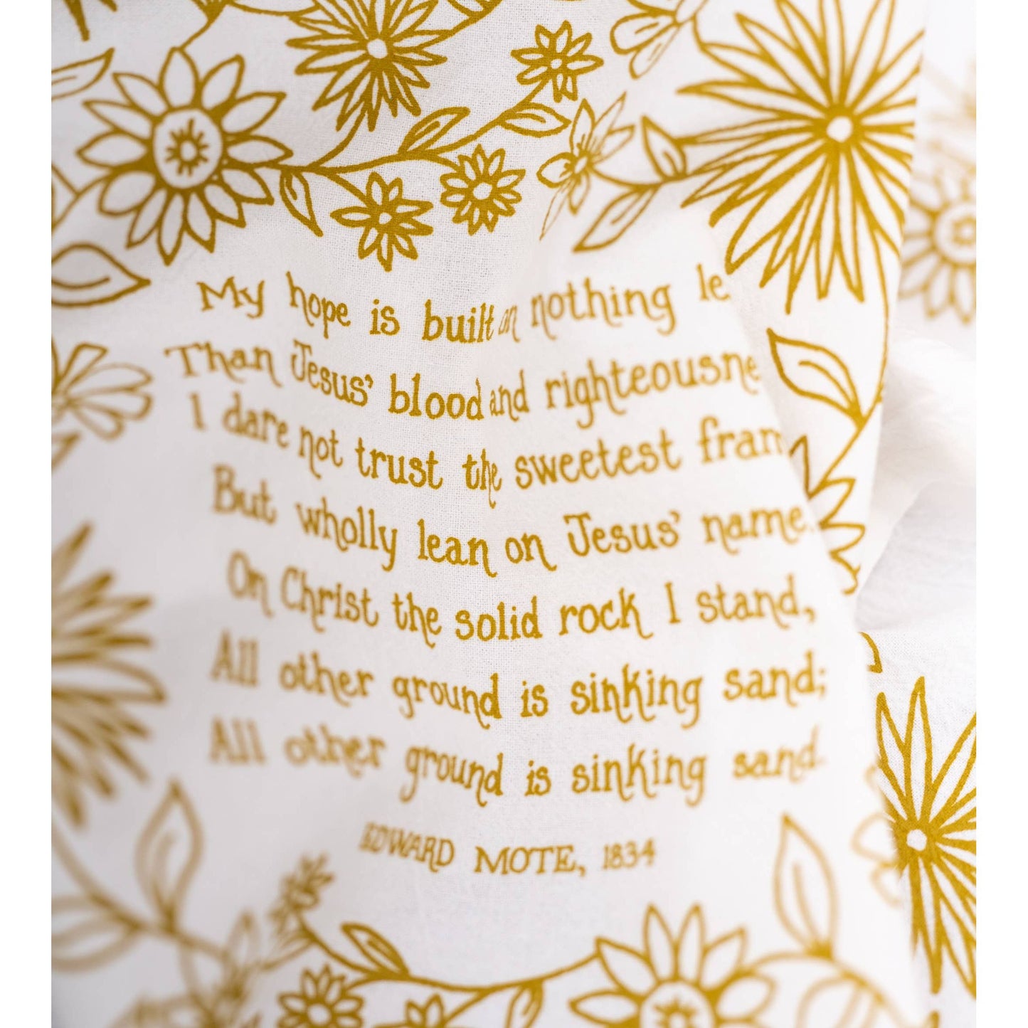 My Hope Is Built Hymn Tea Towel — 24"x20"