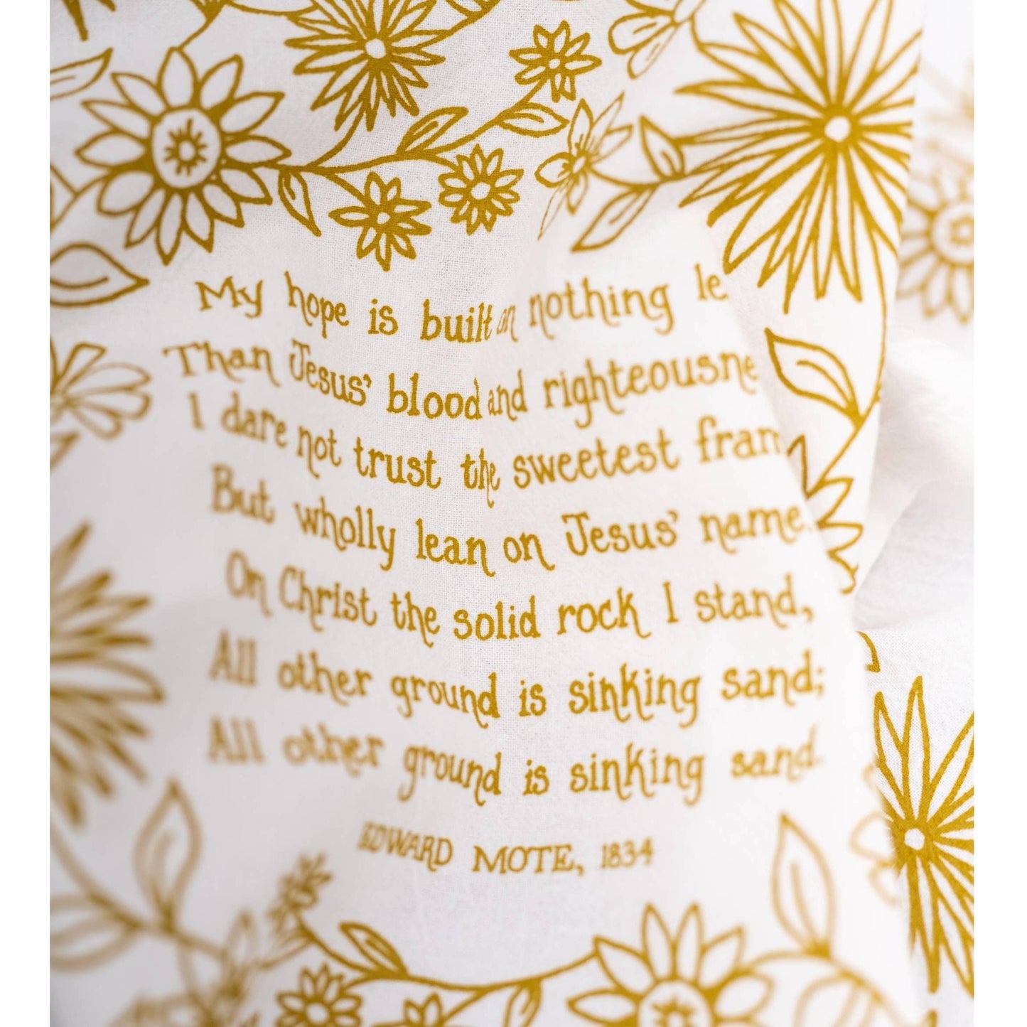 My Hope Is Built Hymn Tea Towel — 24"x20"
