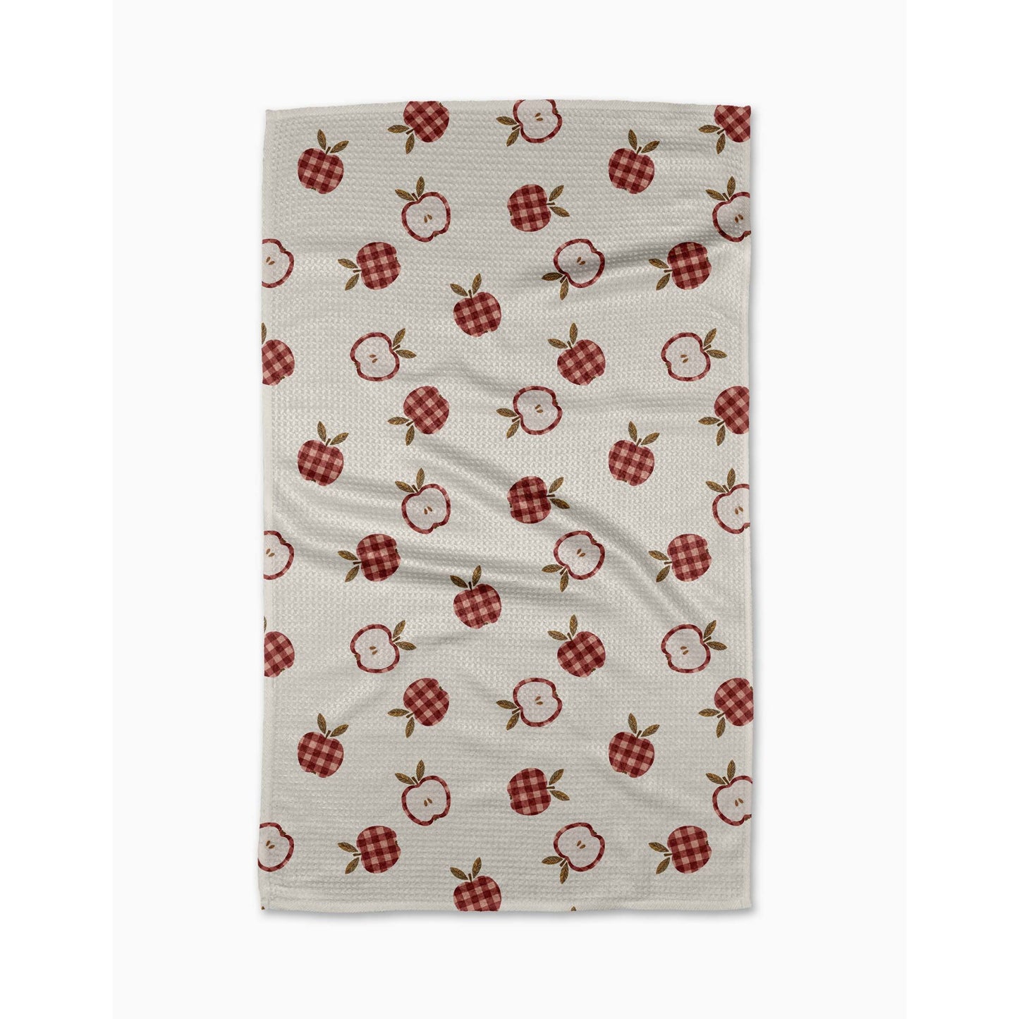 Gingham Apples Geometry Tea Towel