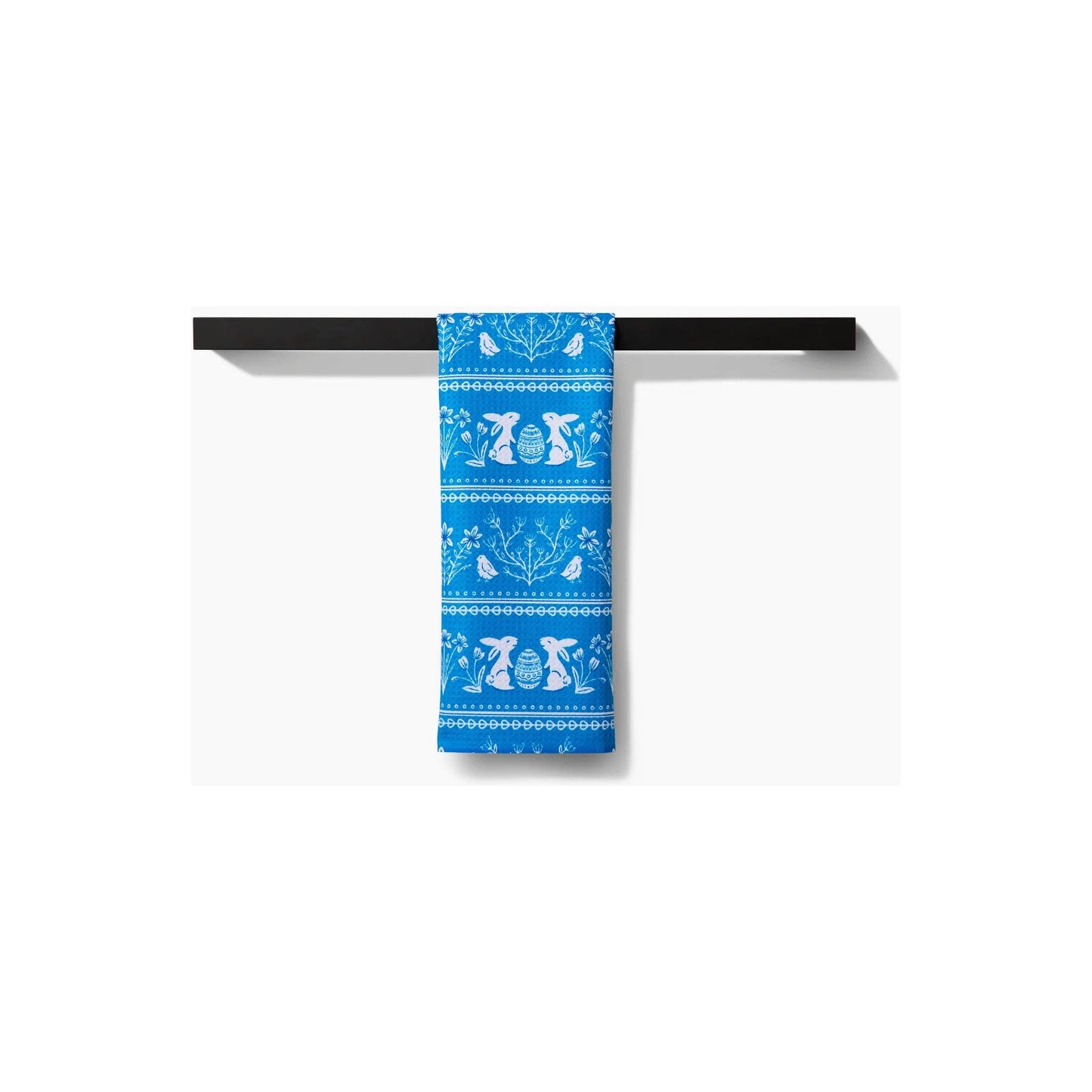 Delft Blue Easter Stripe Tea Towel