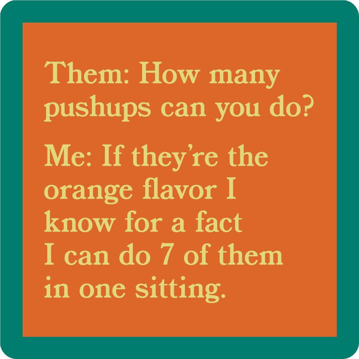 Push Ups Coaster | Funny Party Gift | Home Bar Decor
