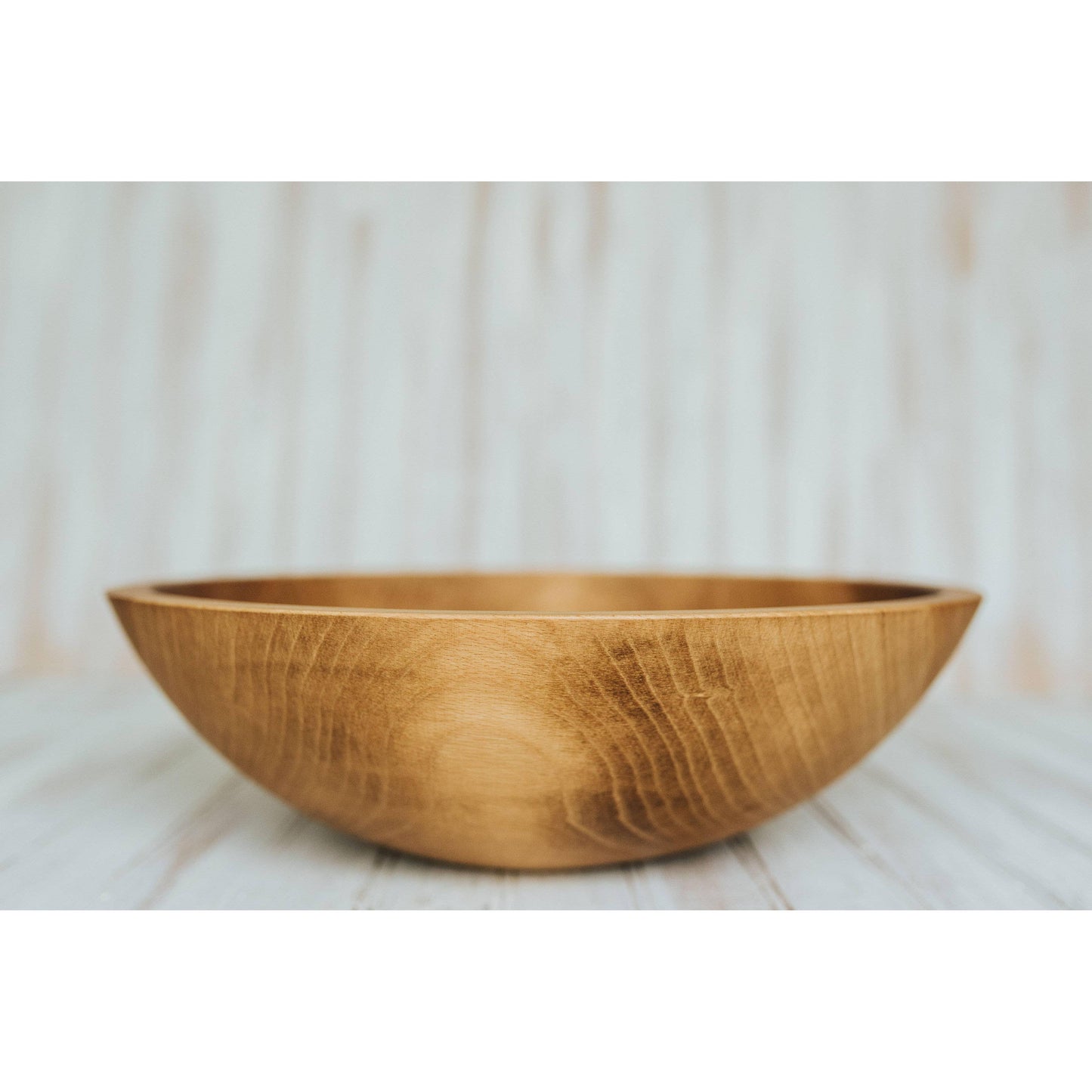 Beech - 15" Bowl/Light Walnut & Oil Finish