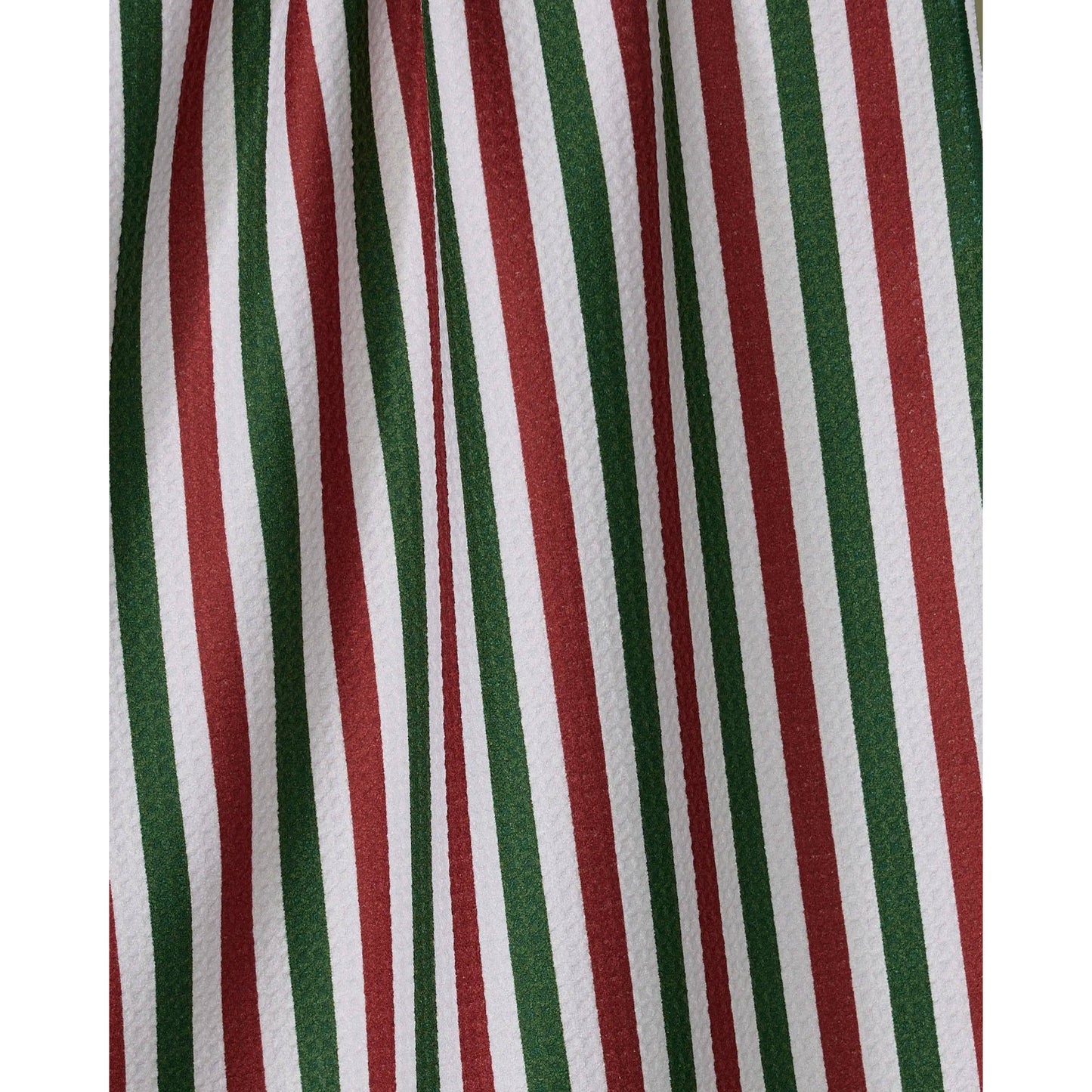 Ribbon Green Red Tea Towel