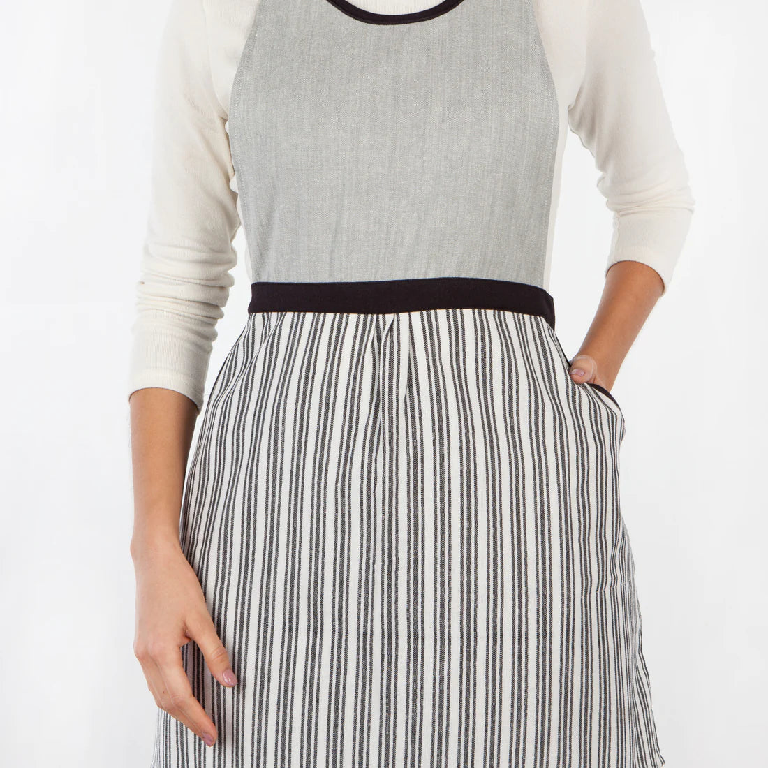 Petite Ticking Stripe Apron