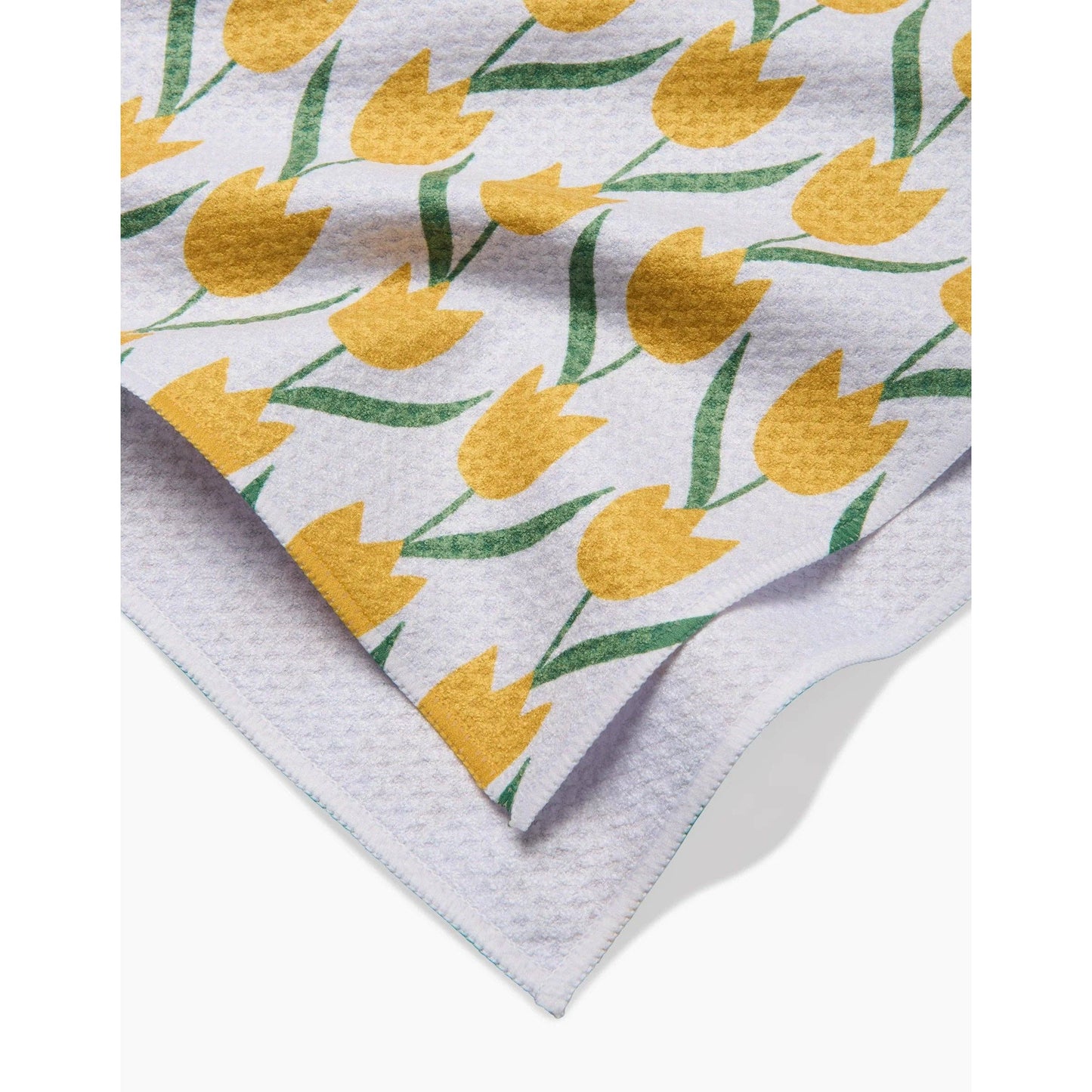 Tulip Flowers Geometry Tea Towel