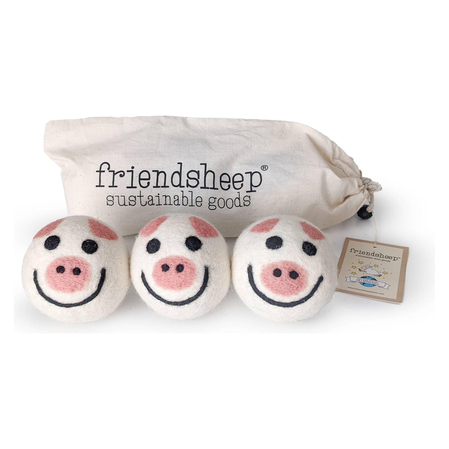 Pig Trio Eco Dryer Balls - Set of 3