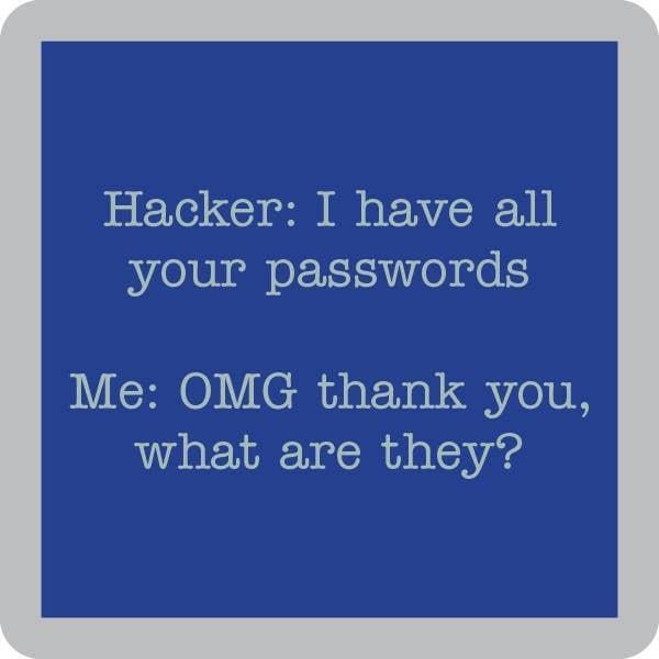 Hacker Coaster | Funny Party Gift | Home Bar Decor