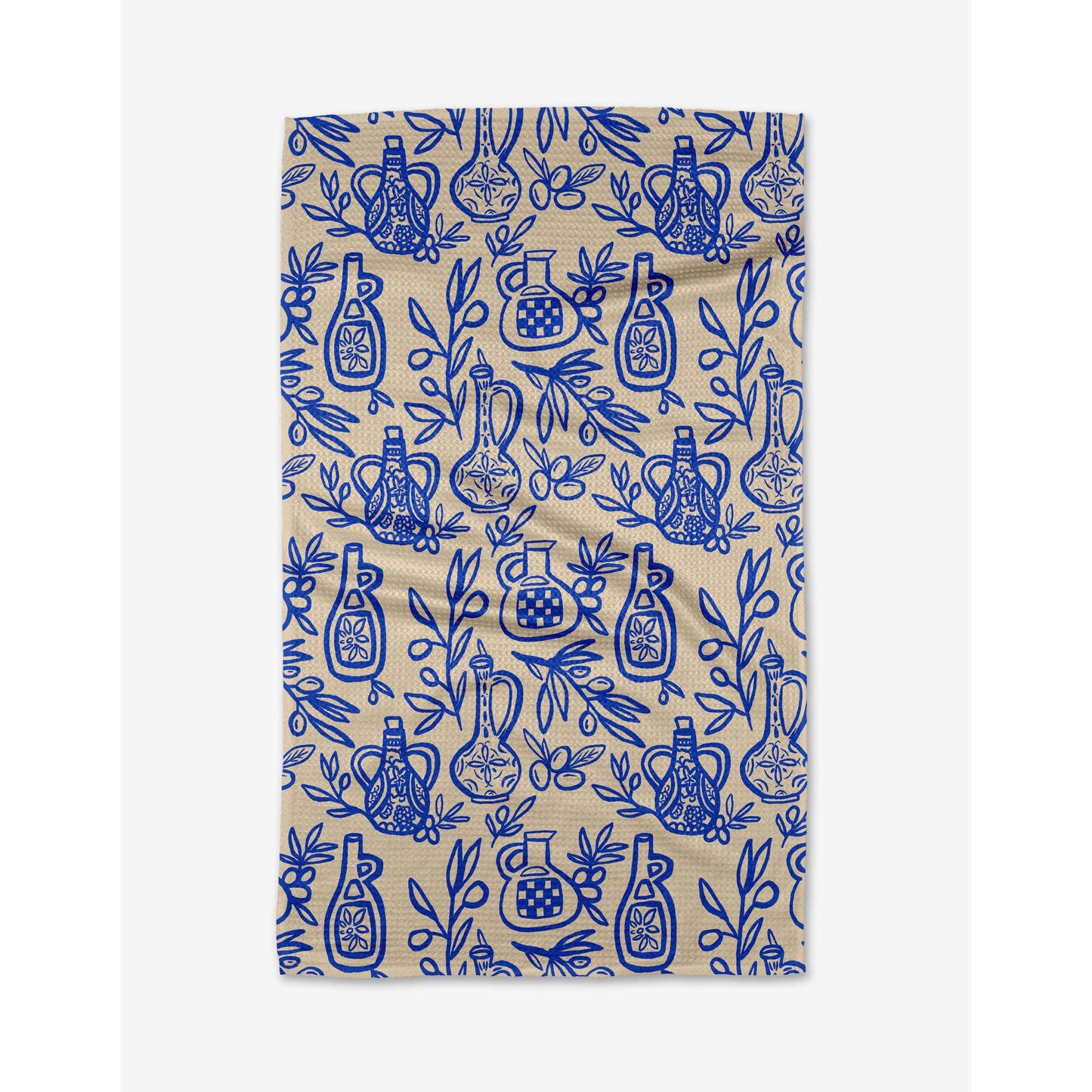 Mediterranean Pour Geometry Tea Towel