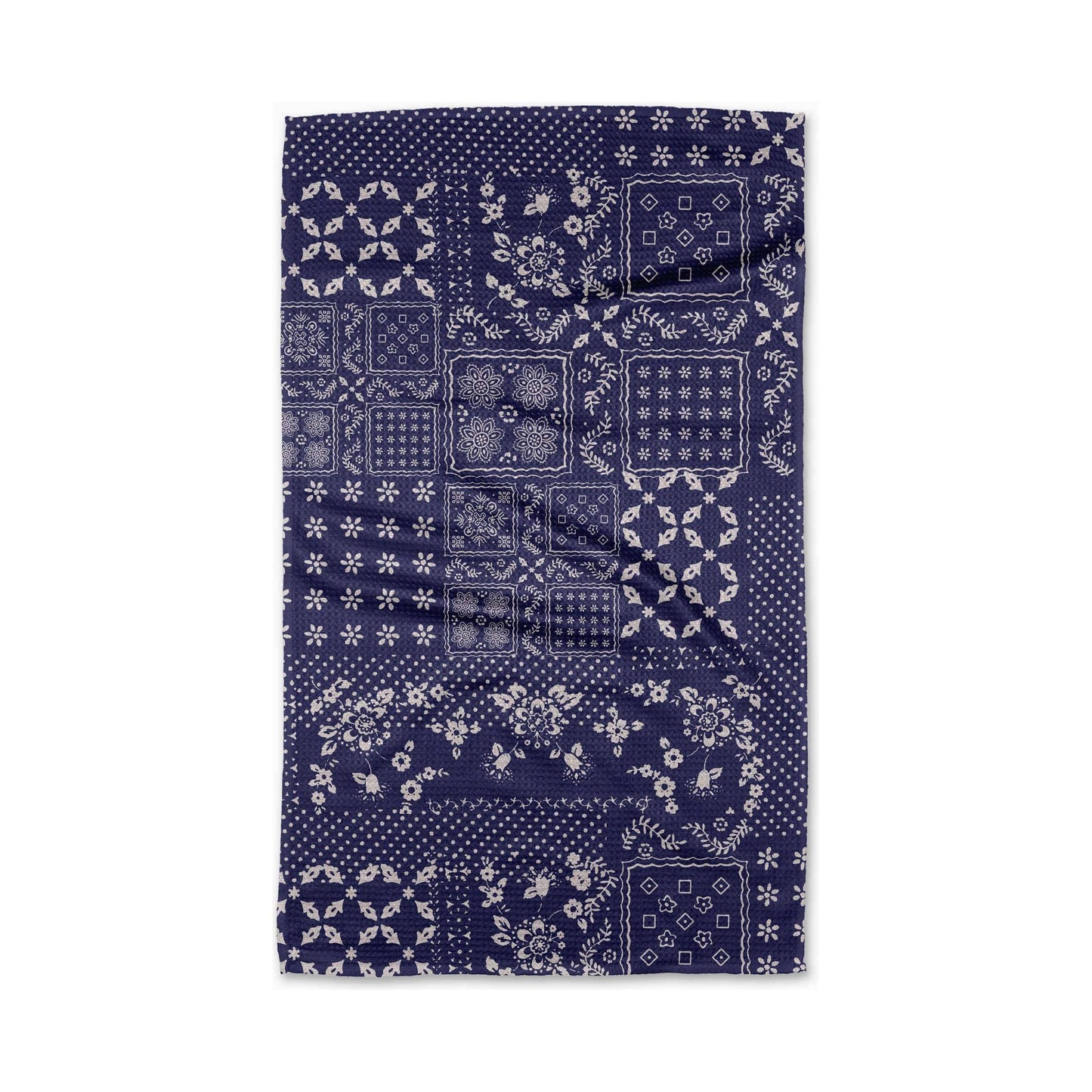 Blossoming Bandanna Blue Tea Towel