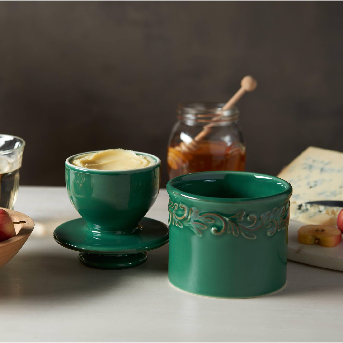 The Original Butter Bell® Crock - Antique Emerald