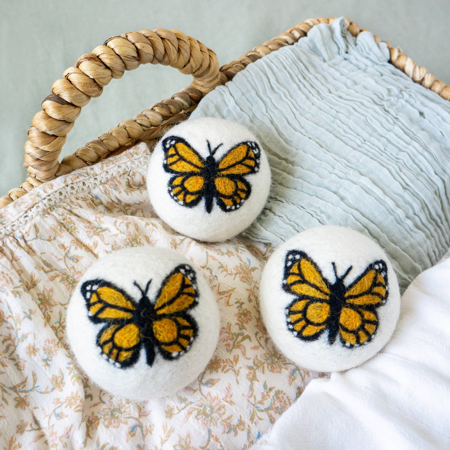 Monarch Butterfly Trio Eco Dryer Balls - Set of 3