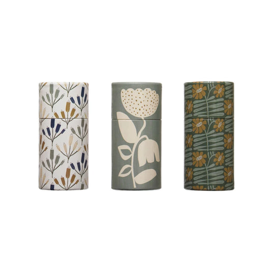 Safety Matches in Tube Matchbox w/ Flowers, 3 Styles Candles Browns Kitchen