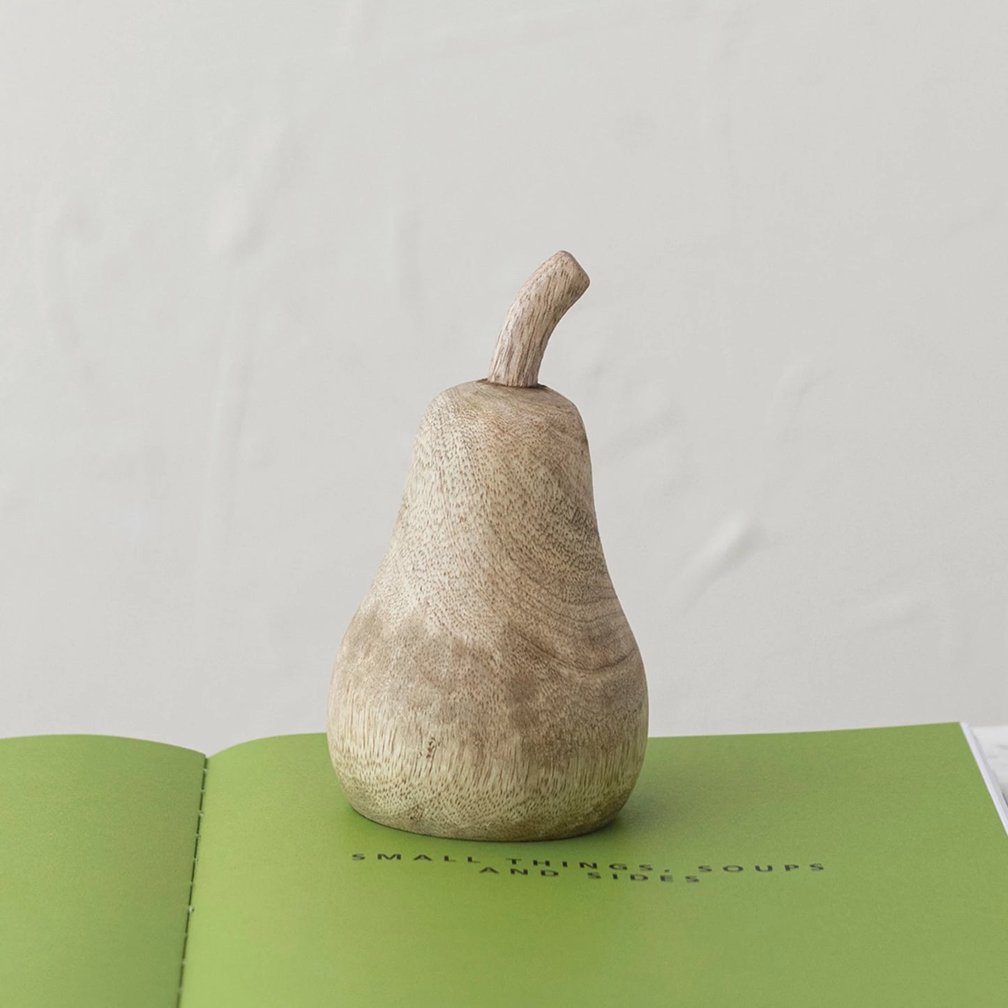 Carved Mango Wood Pear Statue