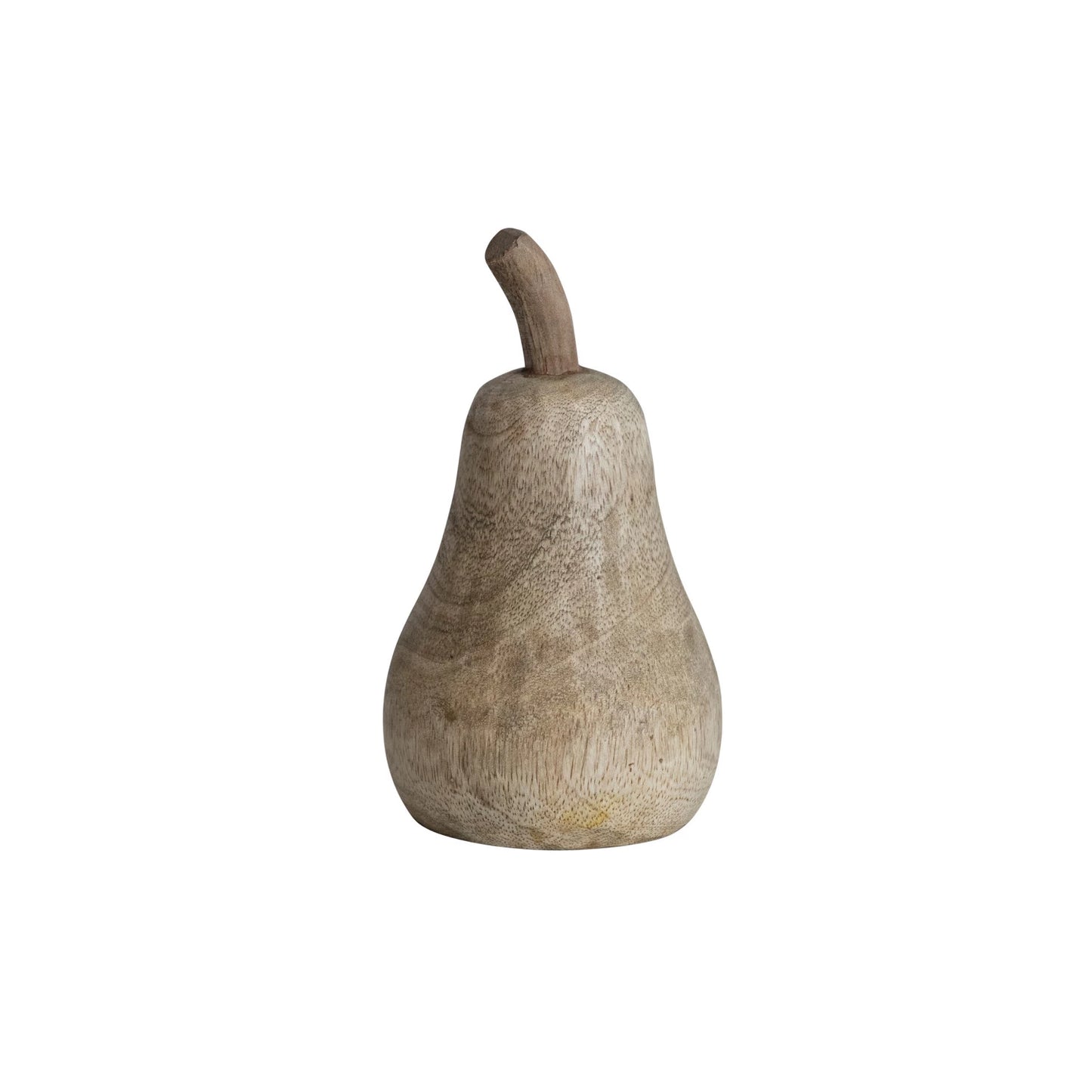 Carved Mango Wood Pear Statue