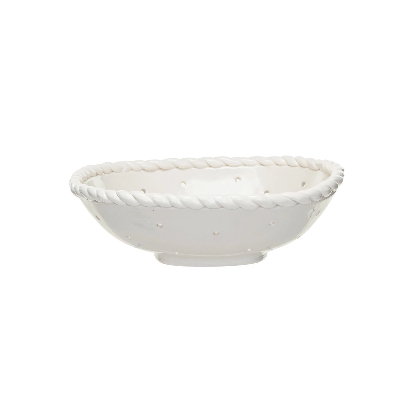 Stoneware Colander w/ Hand Twisted Edge Cutting Boards Browns Kitchen