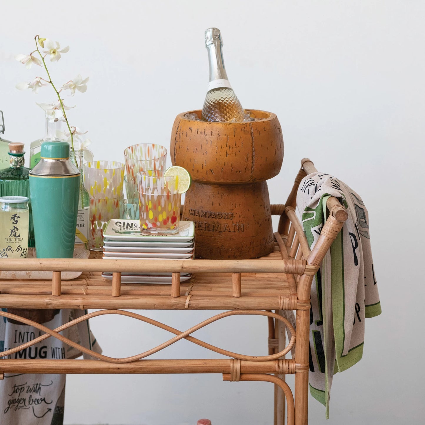 Vintage Reproduction Resin Cork Shaped Ice Bucket