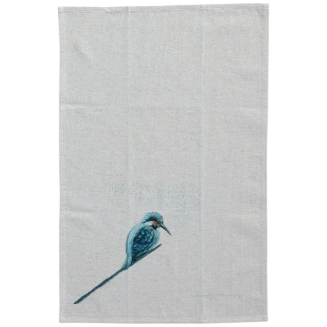 Painted Bird Cotton & Linen Printed Tea Towel, 4 Styles