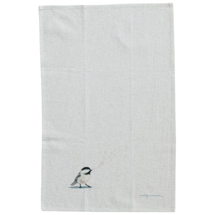 Painted Bird Cotton & Linen Printed Tea Towel, 4 Styles