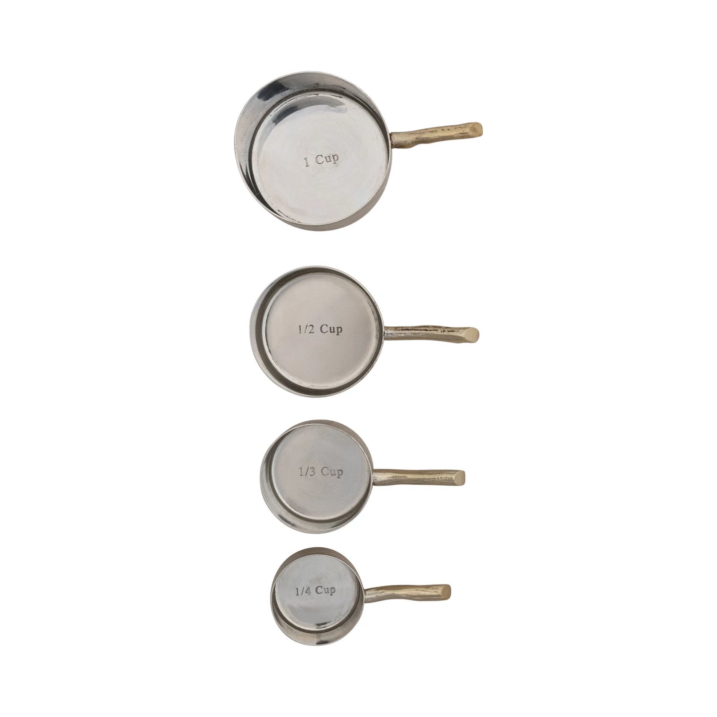 Debossed Gold Twig Shaped Measuring Cups