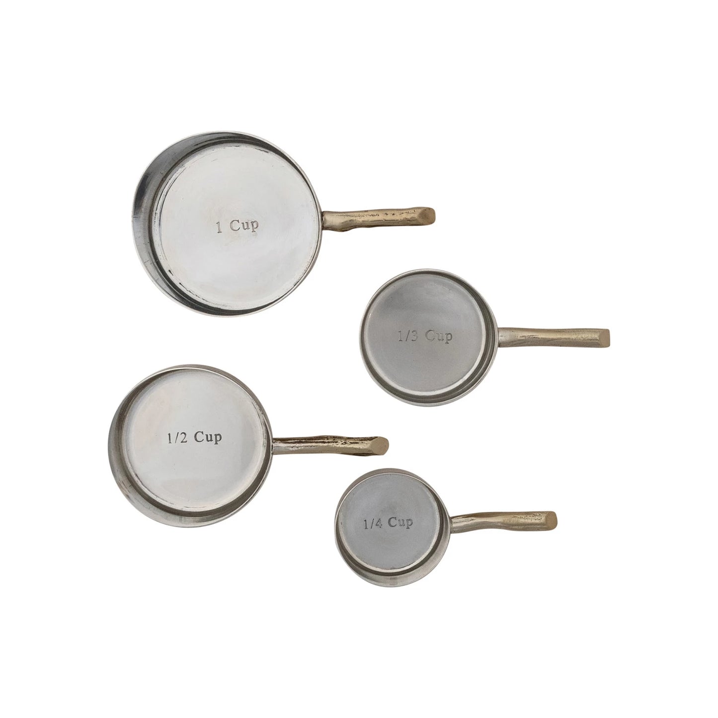 Debossed Gold Twig Shaped Measuring Cups