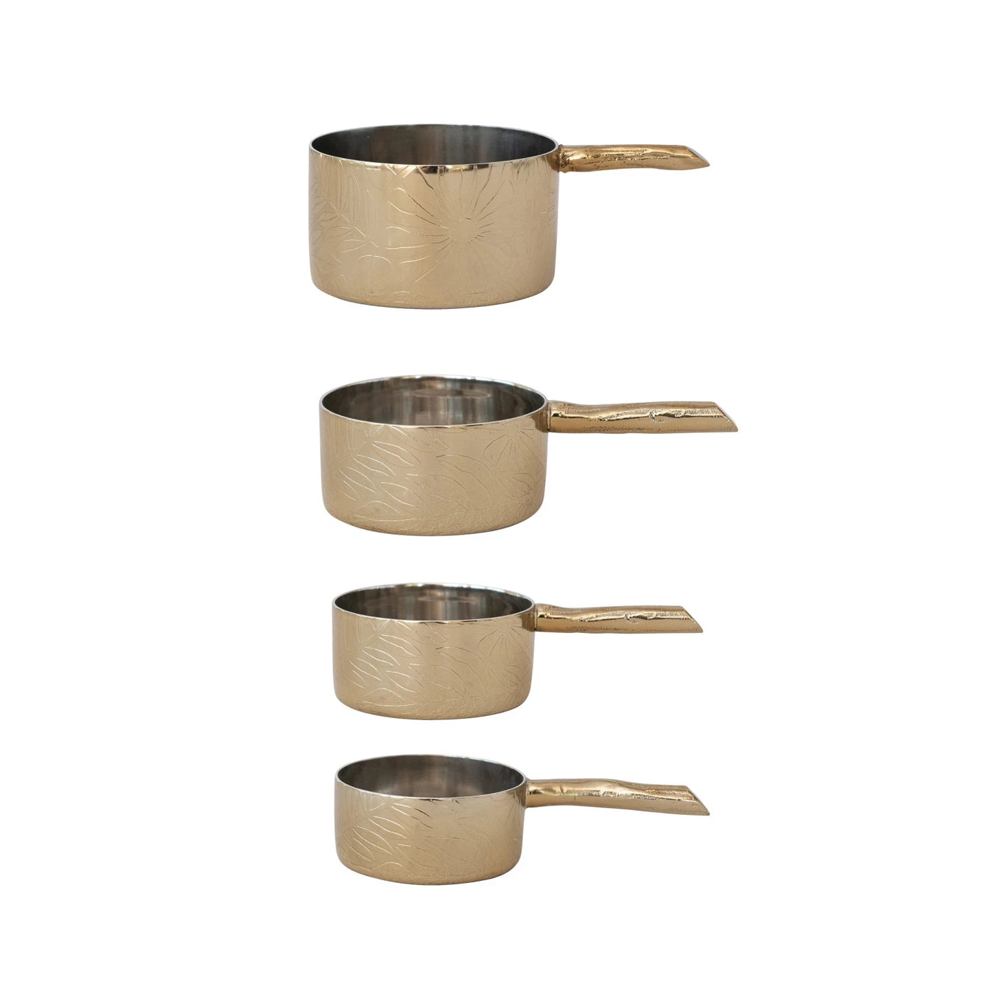 Debossed Gold Twig Shaped Measuring Cups
