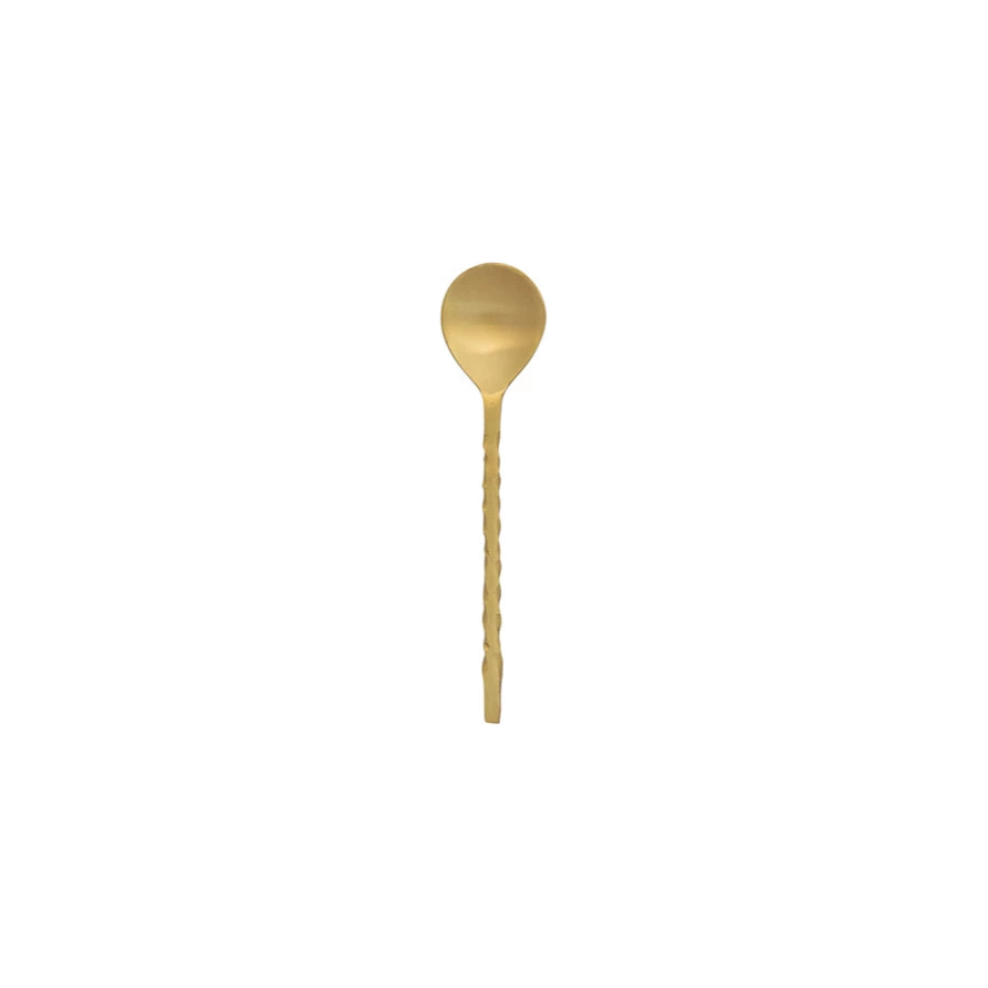 Brass Spoon With Textured Handle